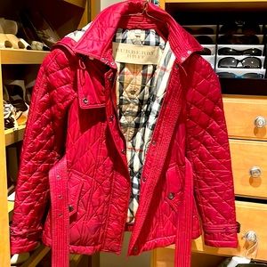Burberry Brit quilted jacket w hood
